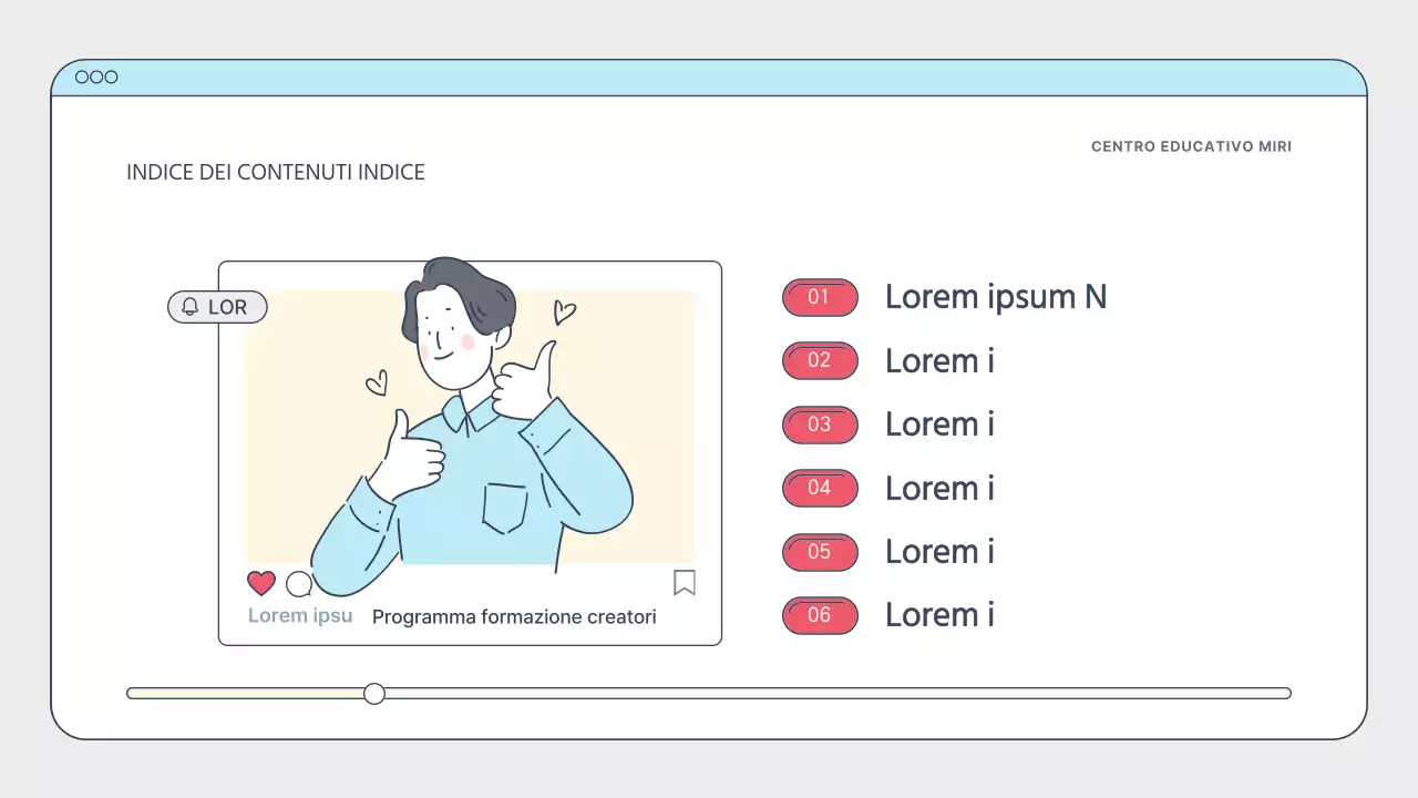 Guida alla formazione del creatore semplice, bianca e azzurra
