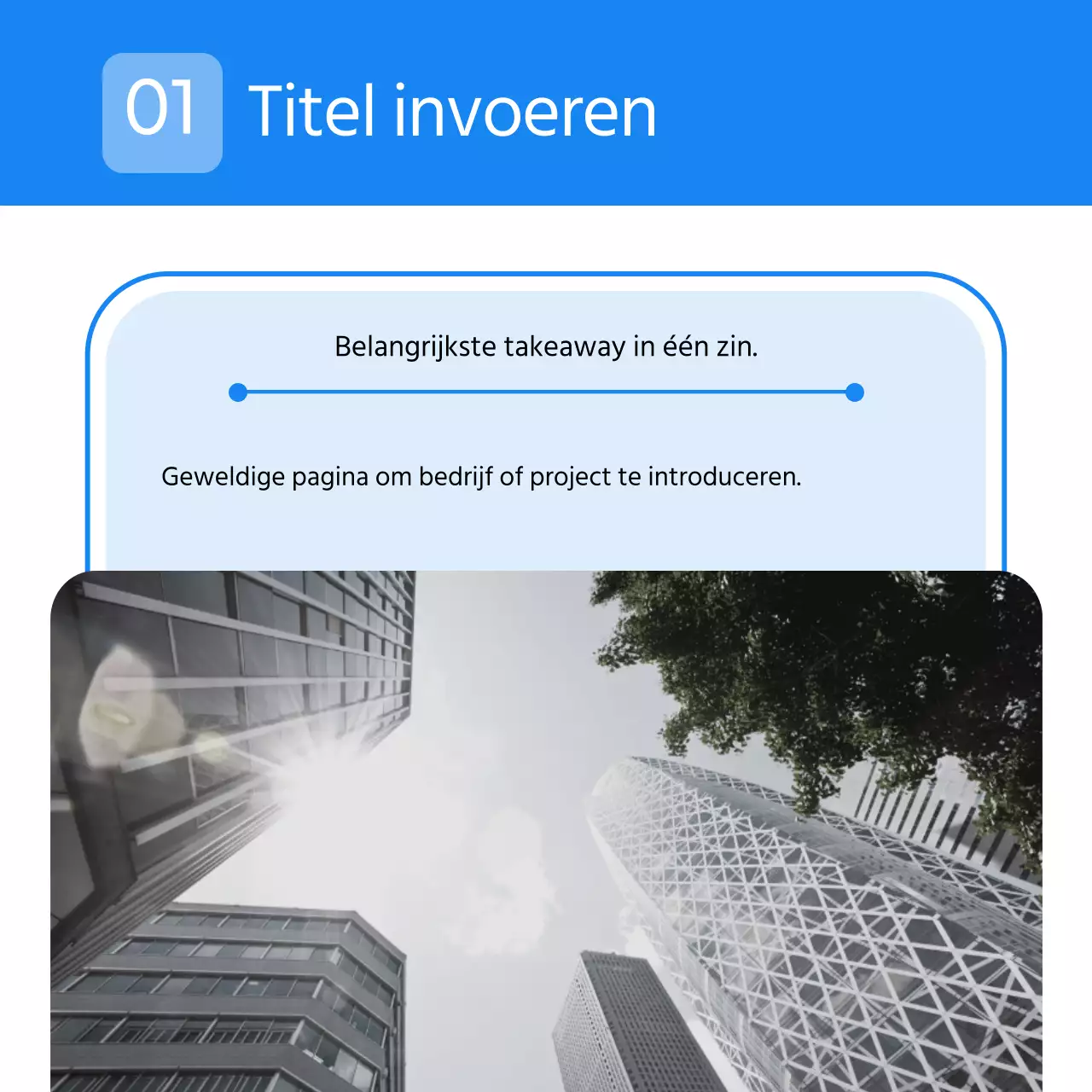 Een eenvoudige zakelijke brief in lichtblauw