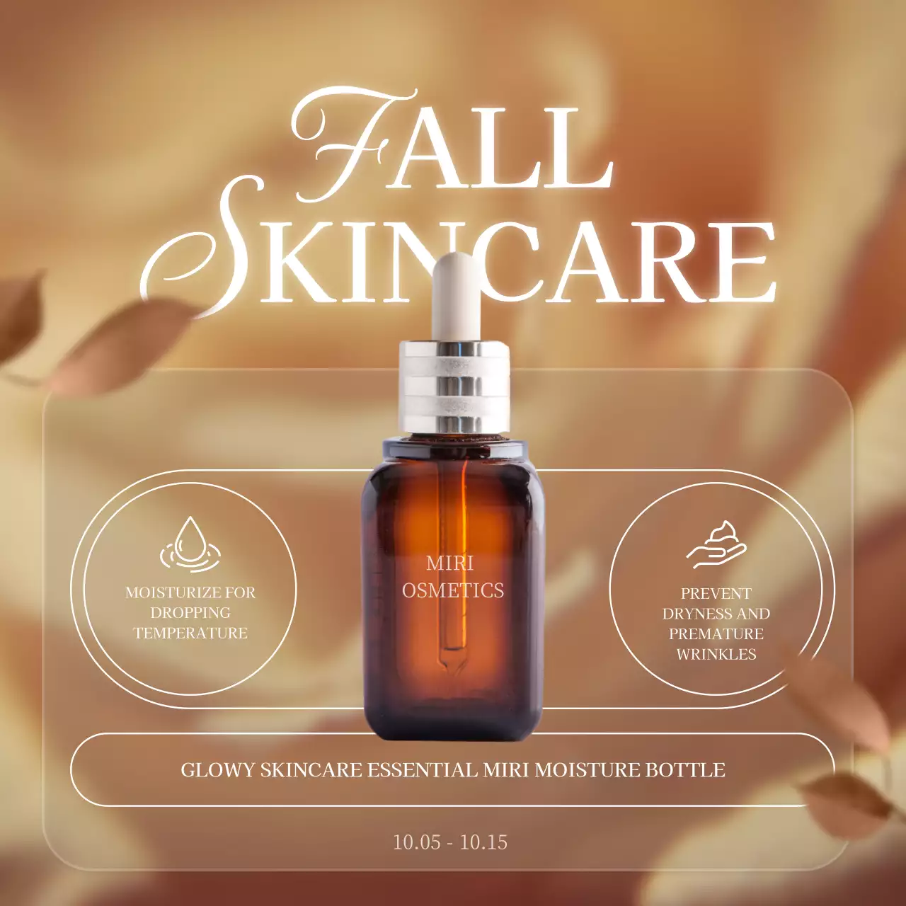 Brown Elegant Skincare Promotion Social Media Post