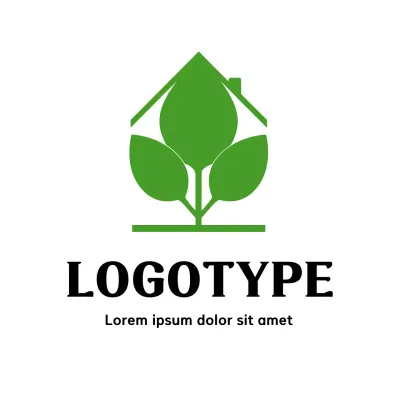 Green Minimal Eco Design Logo