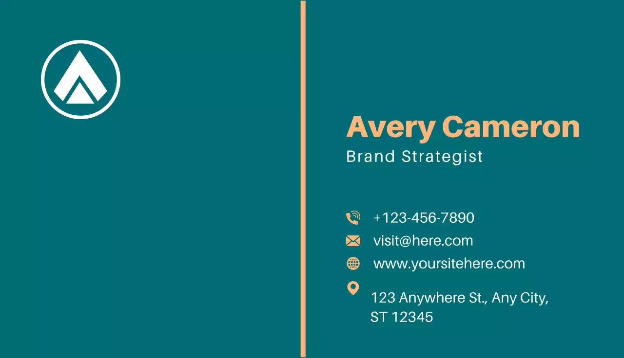 Teal Modern Business Card