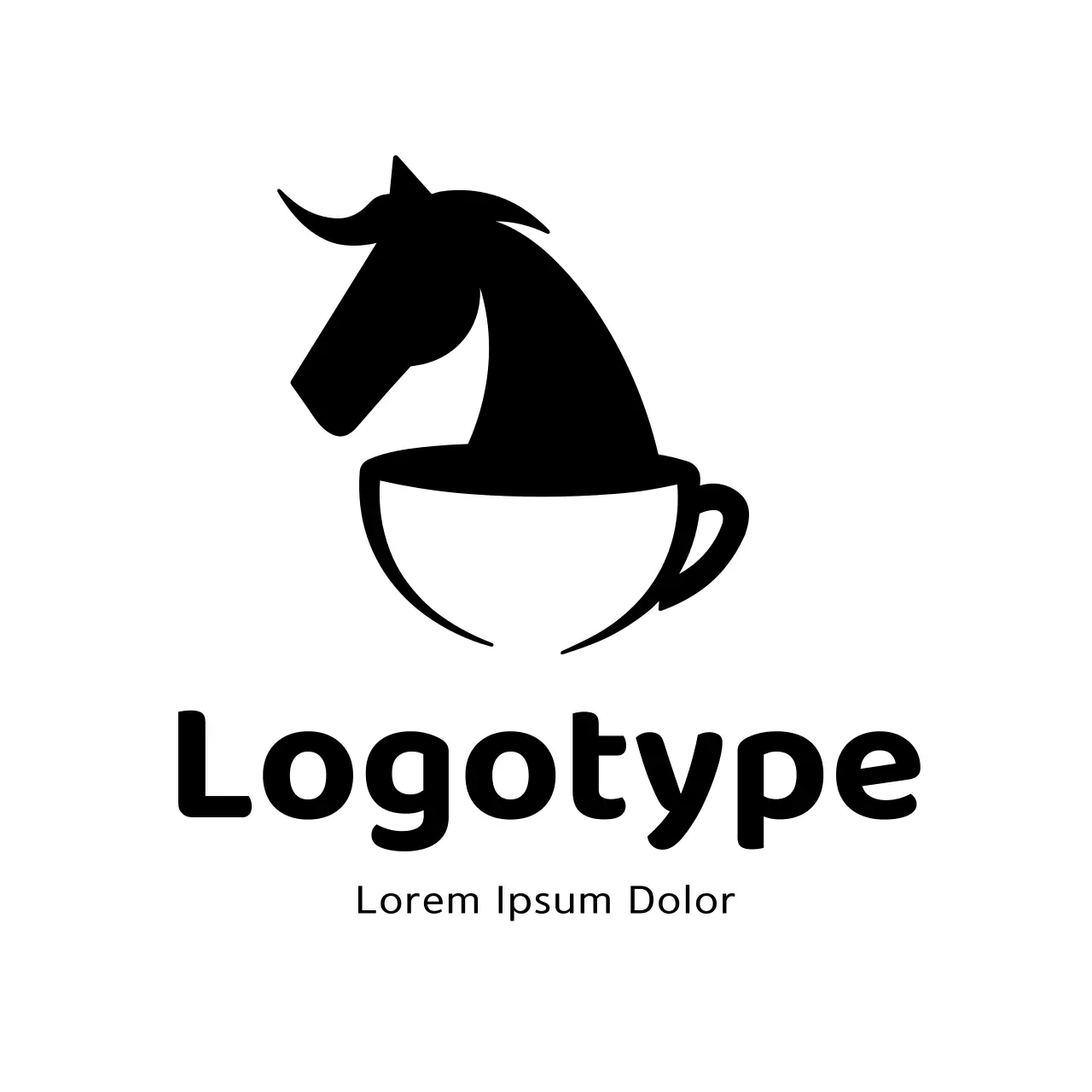 Black Minimalist Design Logo