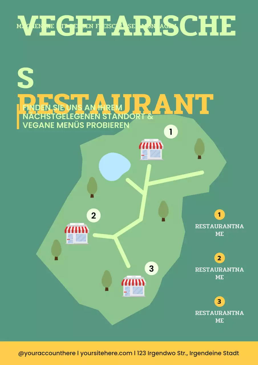 grüne moderne vegetarische Förderung