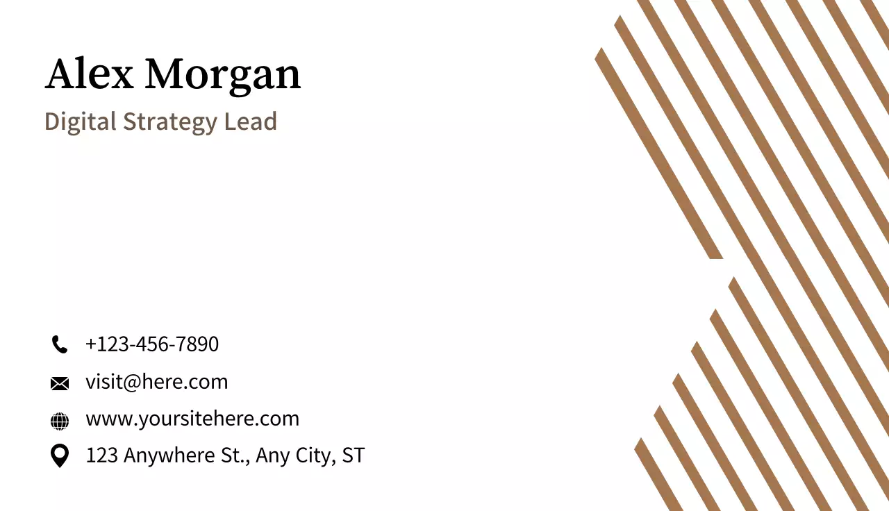 Brown Geometric Business Card