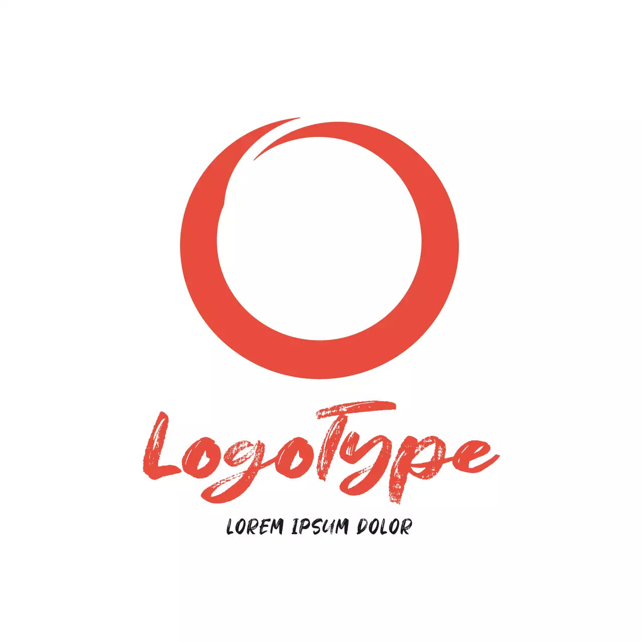 Red Abstract Design Logo