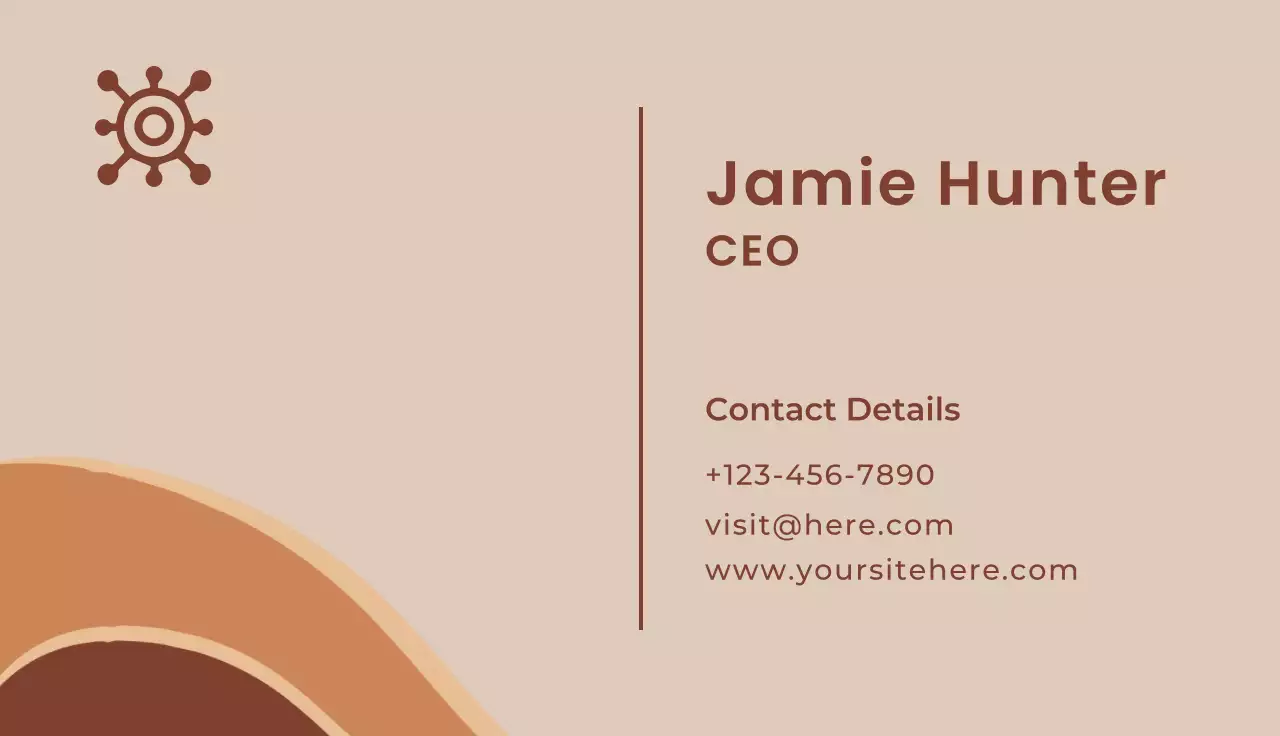 Beige Modern Business Card