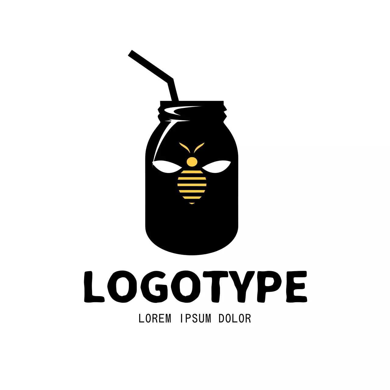 Black Minimal Design Logo