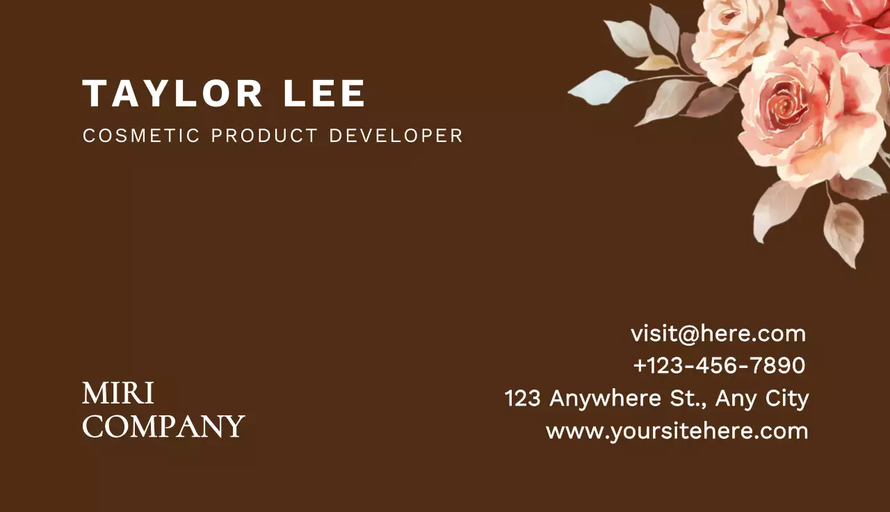 Brown Elegant Business Card