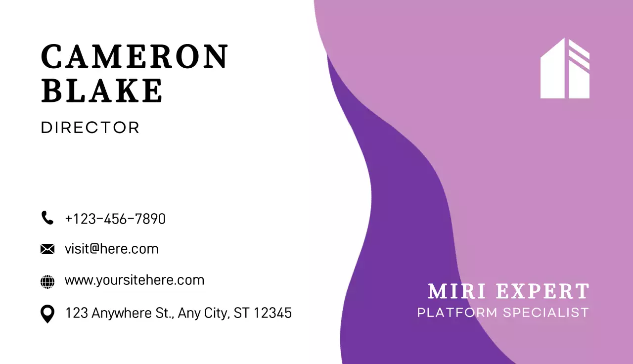 Purple Modern Business Card