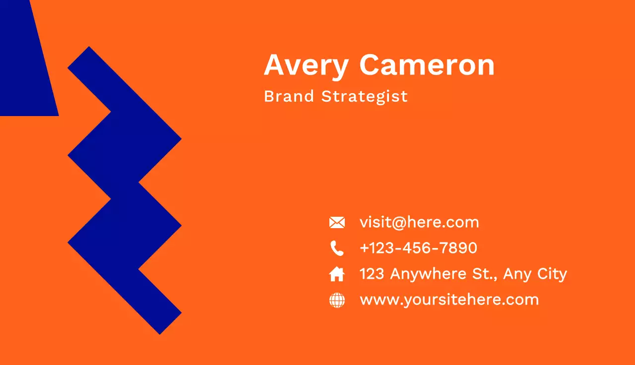 Orange Minimal Business Card