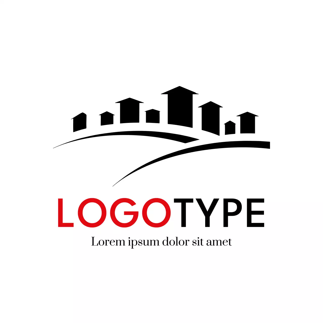 Red Minimal Business Card Logo