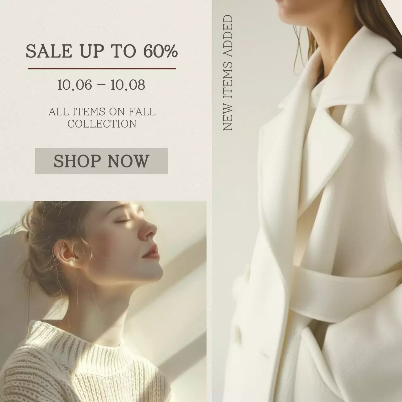 White Elegant Fashion Promotion Social Media Post