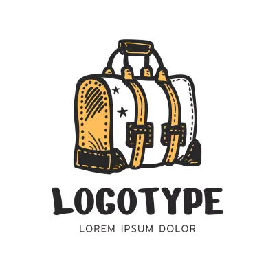 Orange Retro Travel Logo