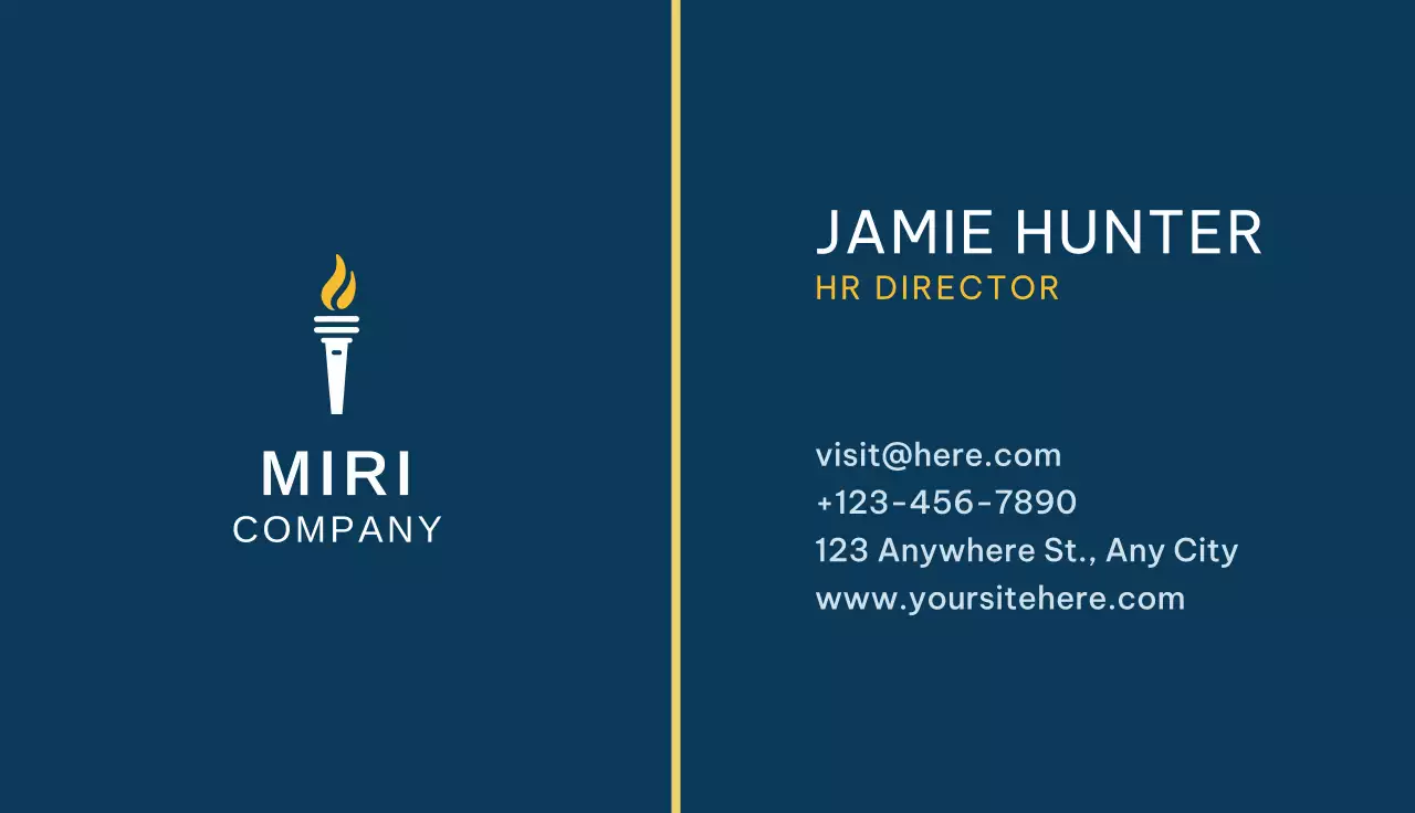 Navy Professional Business Card