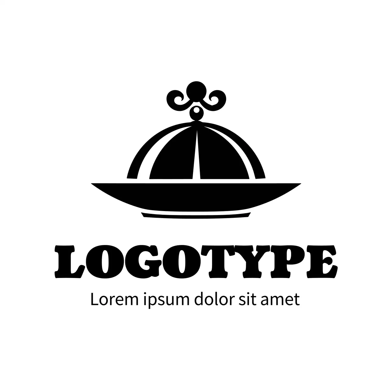 Black Classic Restaurant Logo