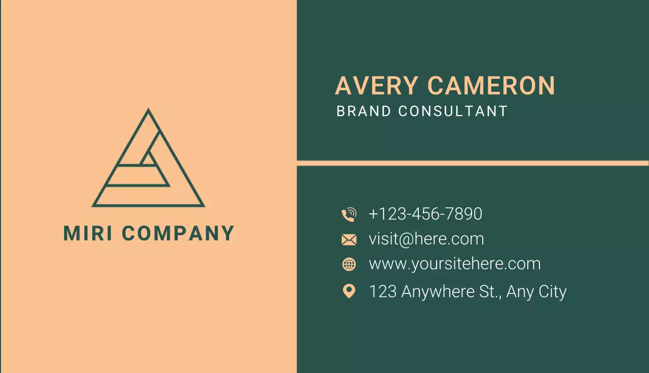 Beige Modern Business Card