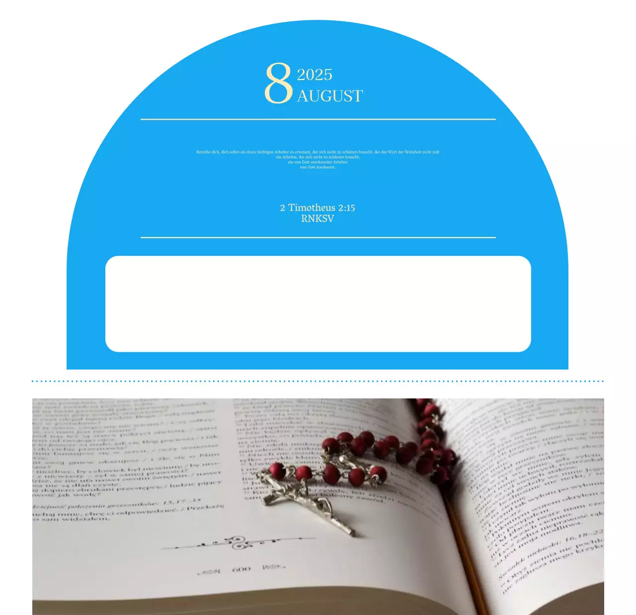 Blaues modernes Konzept Kirchenkalender