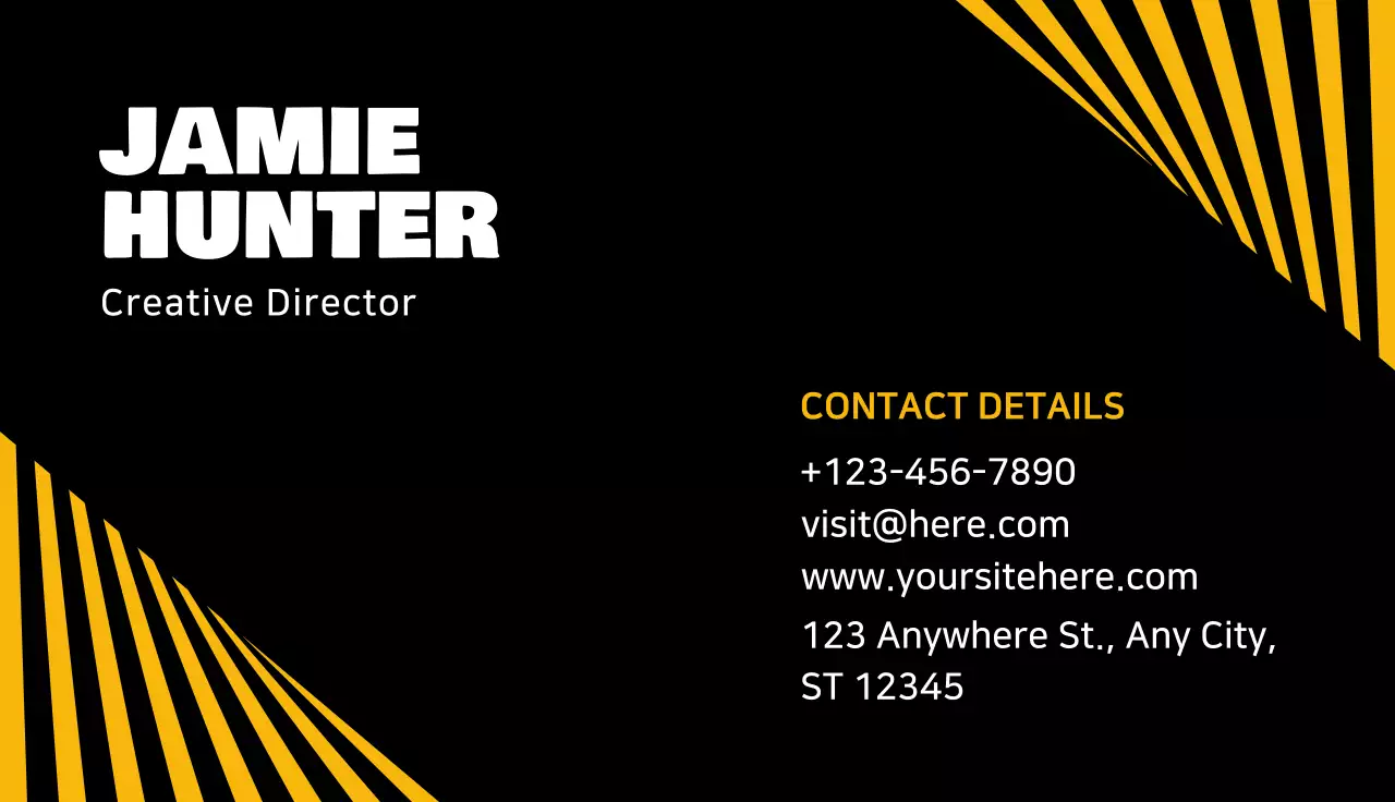 Black Modern Business Card