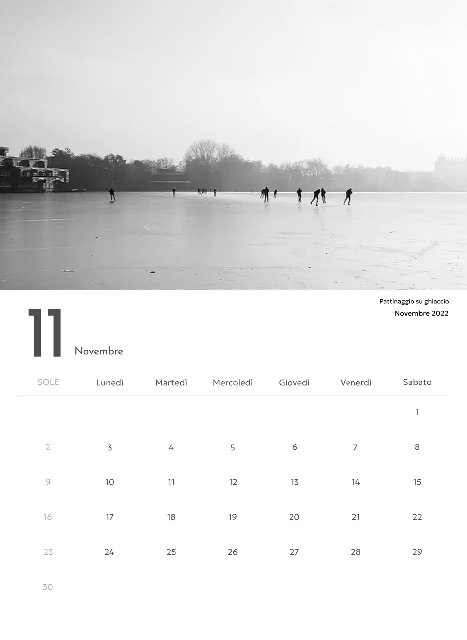 Un calendario fotografico dall'atmosfera pulita e urbana