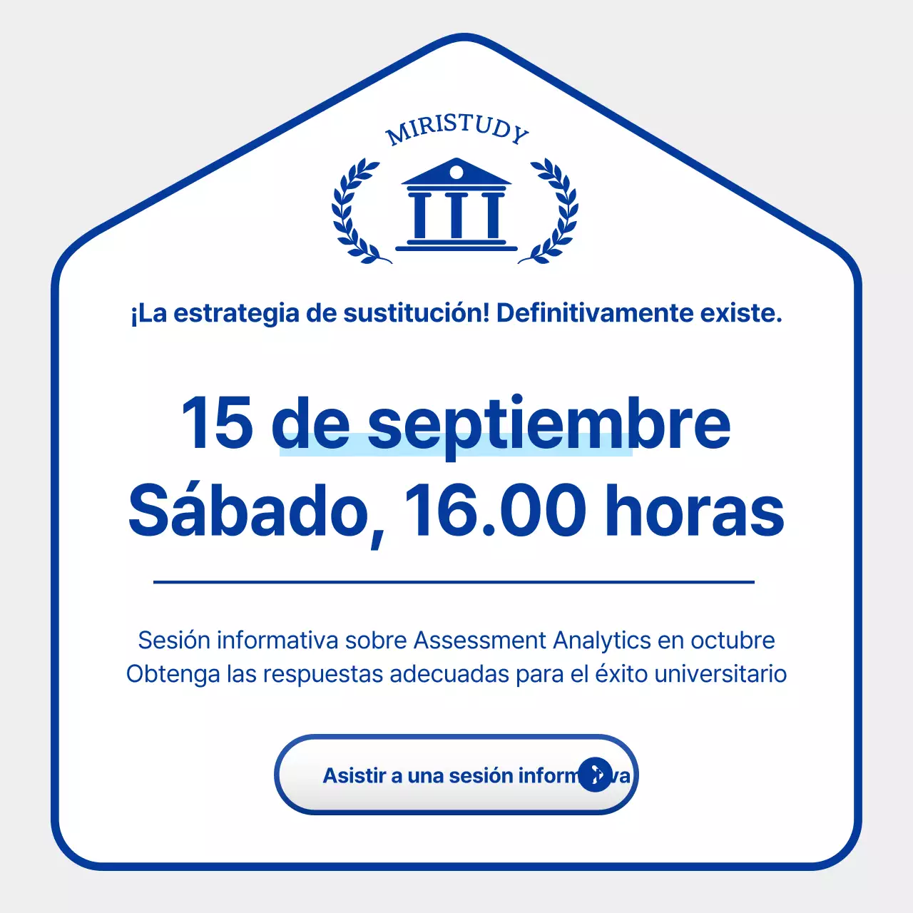 Promover la estrategia de admisión simple de Blue Briefing