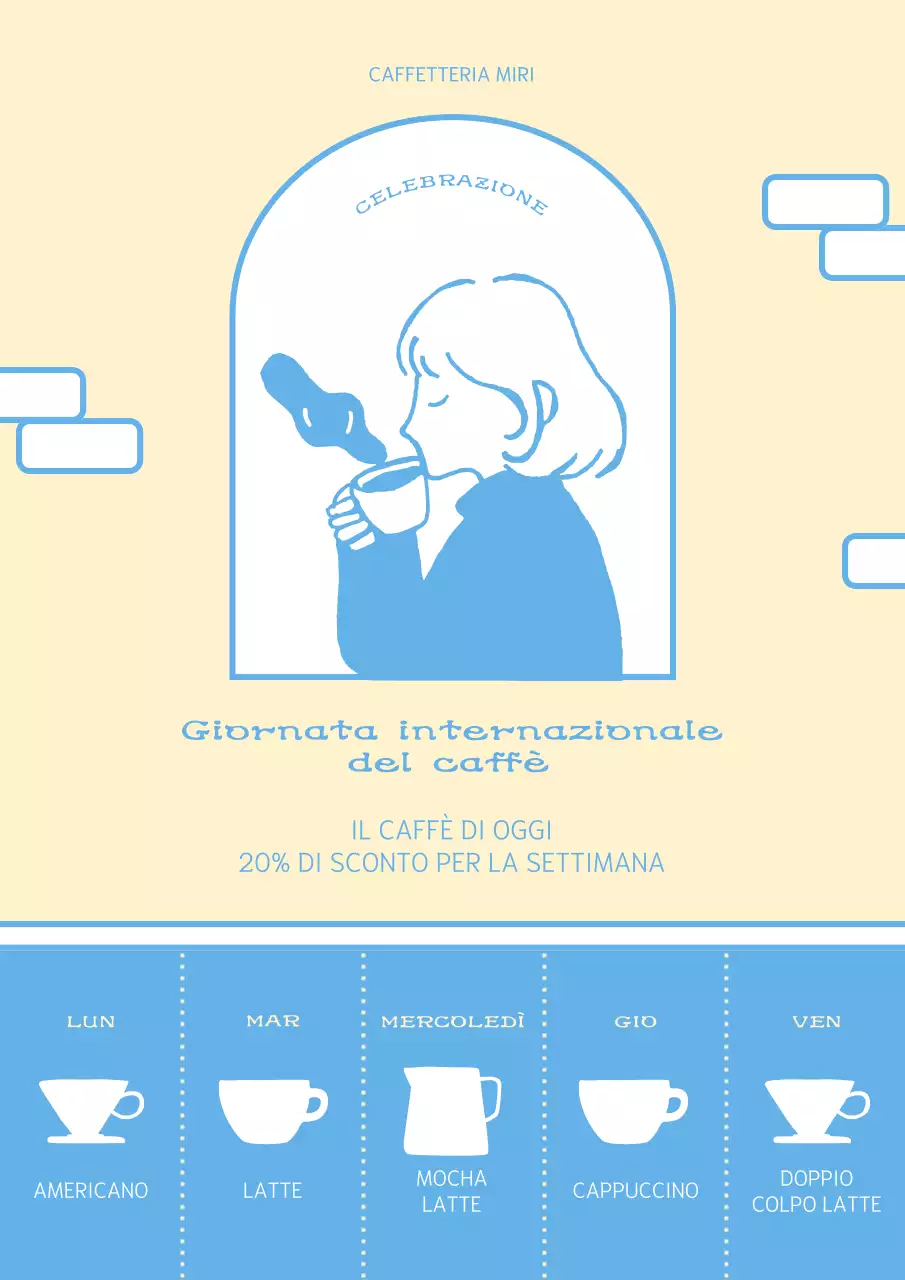 Giallo e azzurro, con sconti sul menù del giorno