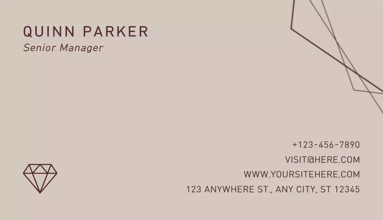 Beige Minimal Business Card