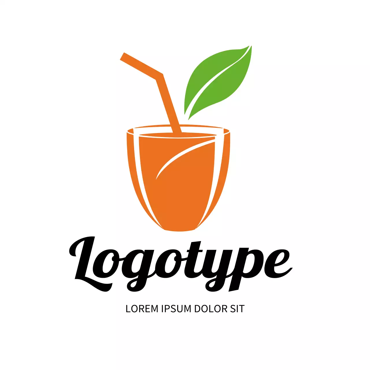 Orange Simple Juice Logo