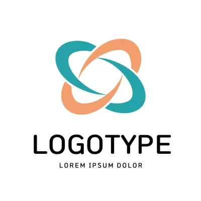 Teal Abstract Design Logo