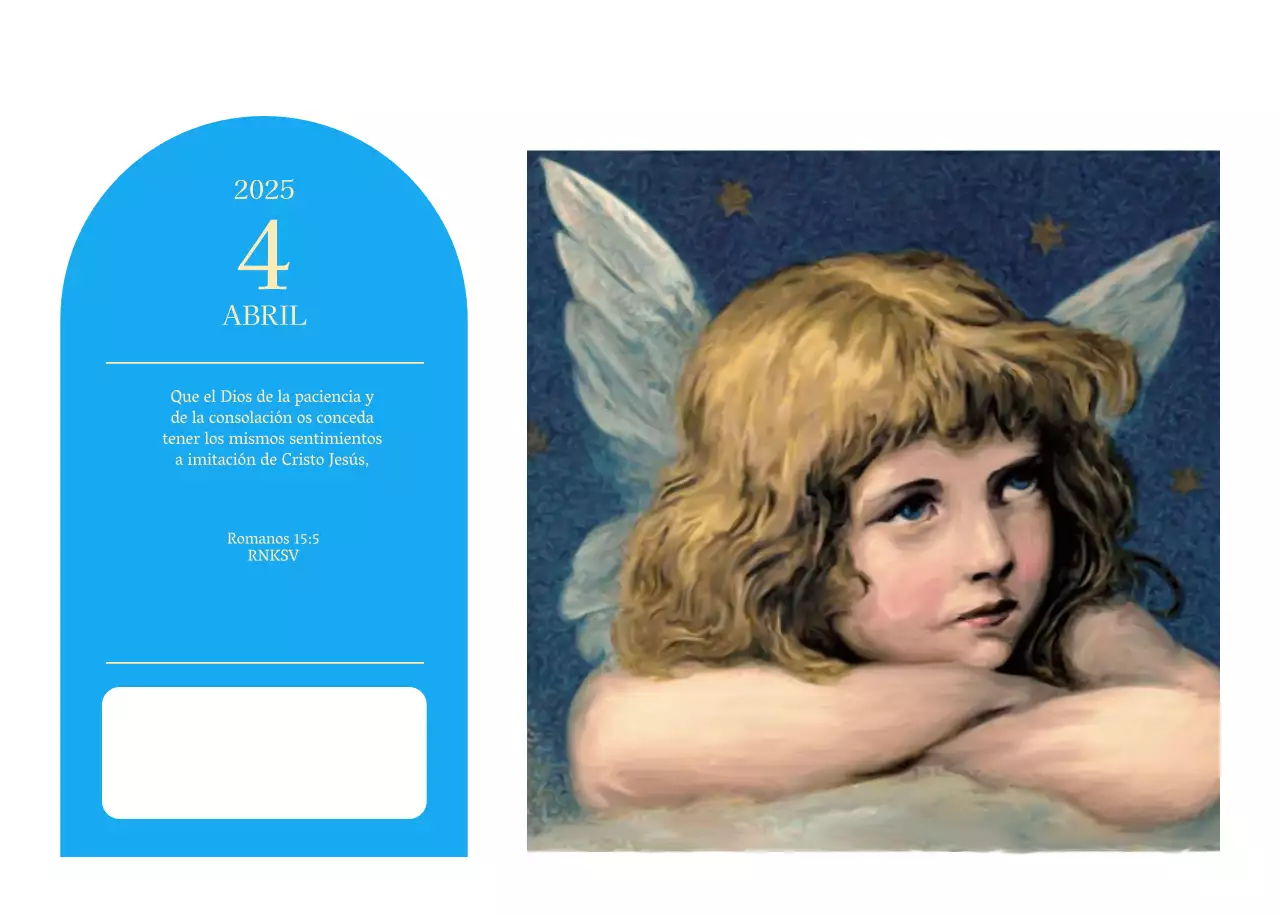 Calendario eclesiástico azul de concepto moderno