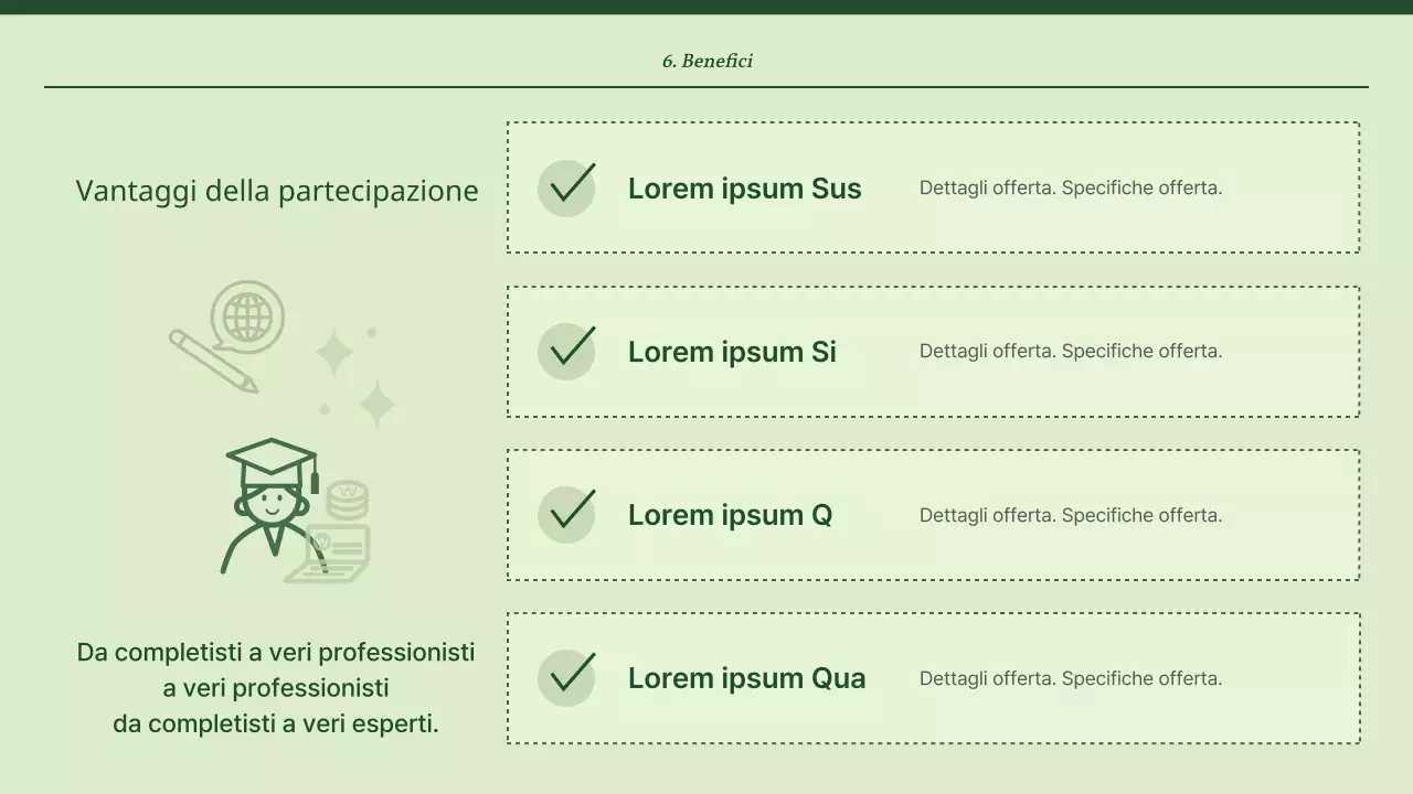 Materiale di formazione per consulenti semplice, verde e alla menta