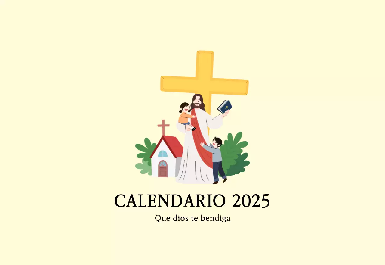 Colores cálidosIglesias con simpáticas ilustraciones