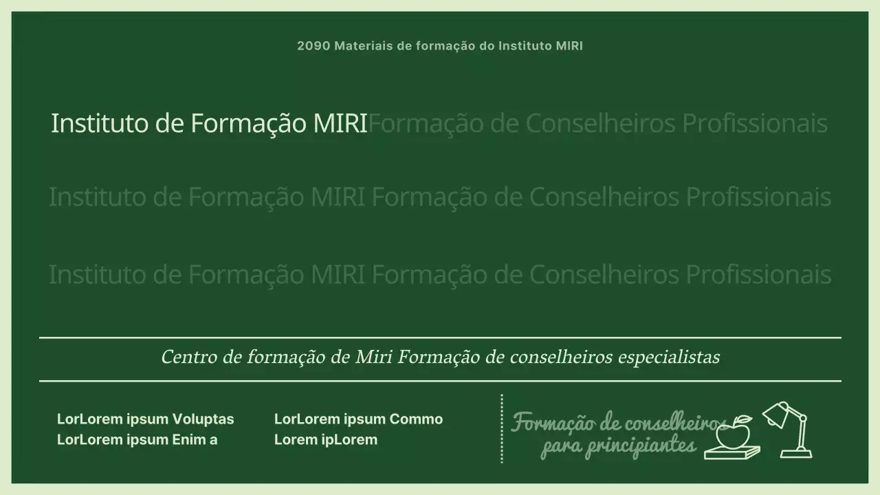 Materiais de formação para conselheiros simples, ecológicos e com sabor a menta
