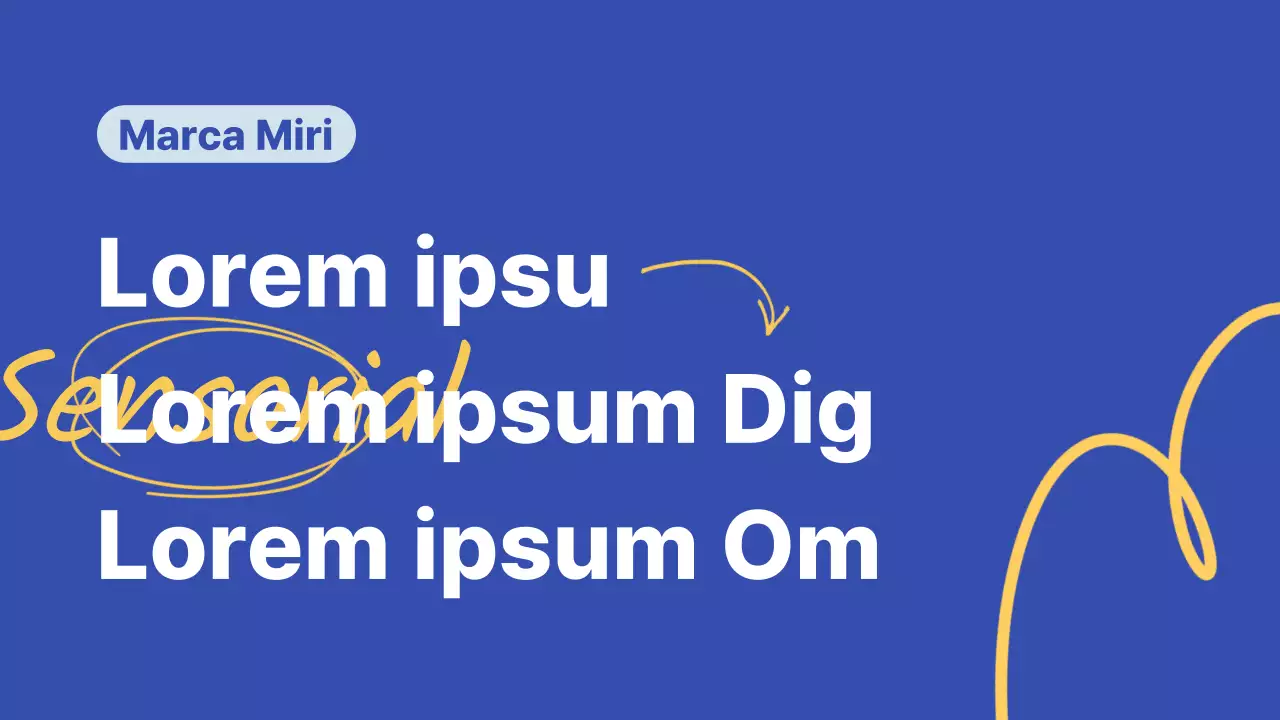 Guía de marcas de moda para pequeñas empresas en azul y amarillo