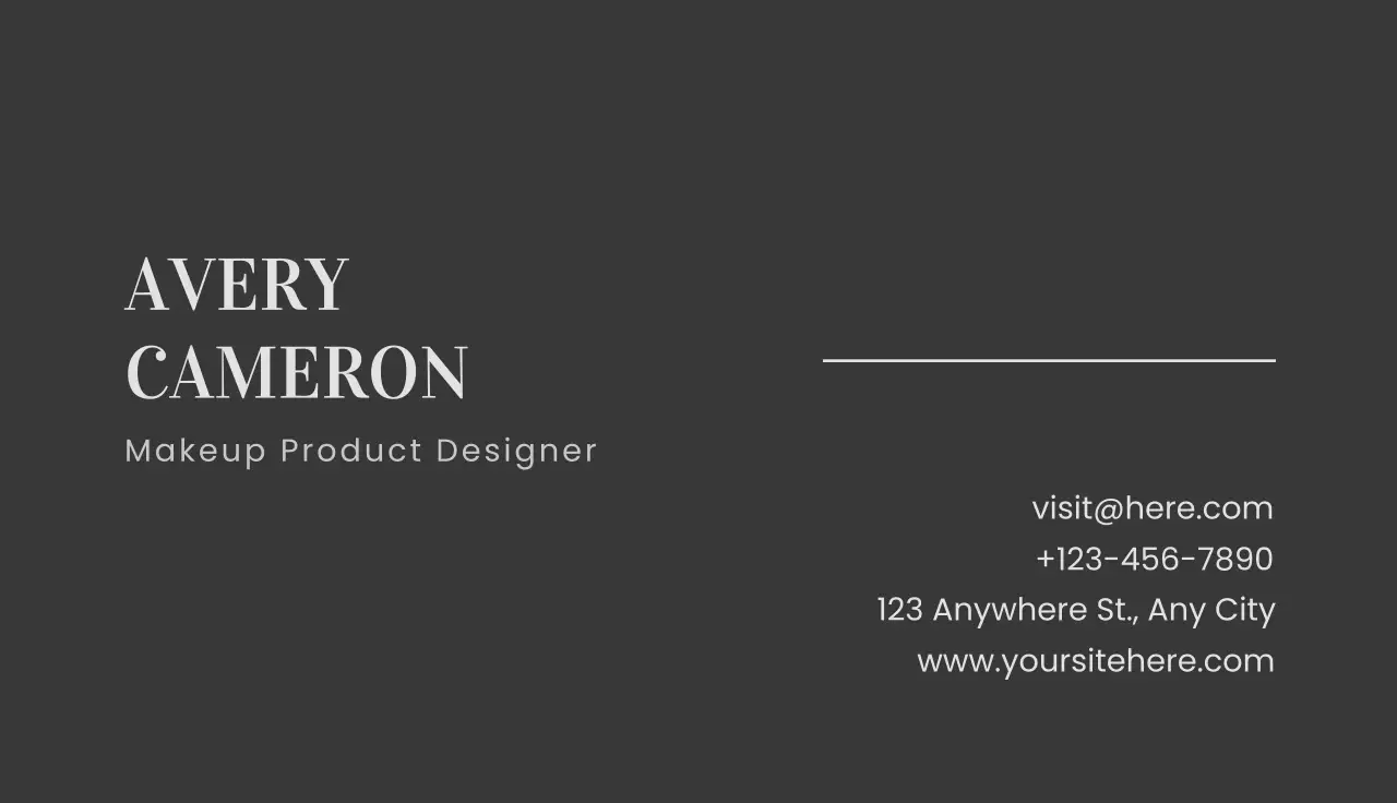Black Minimal Business Card