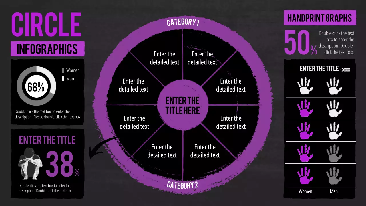 Purple Modern Statistics Report Infographic
