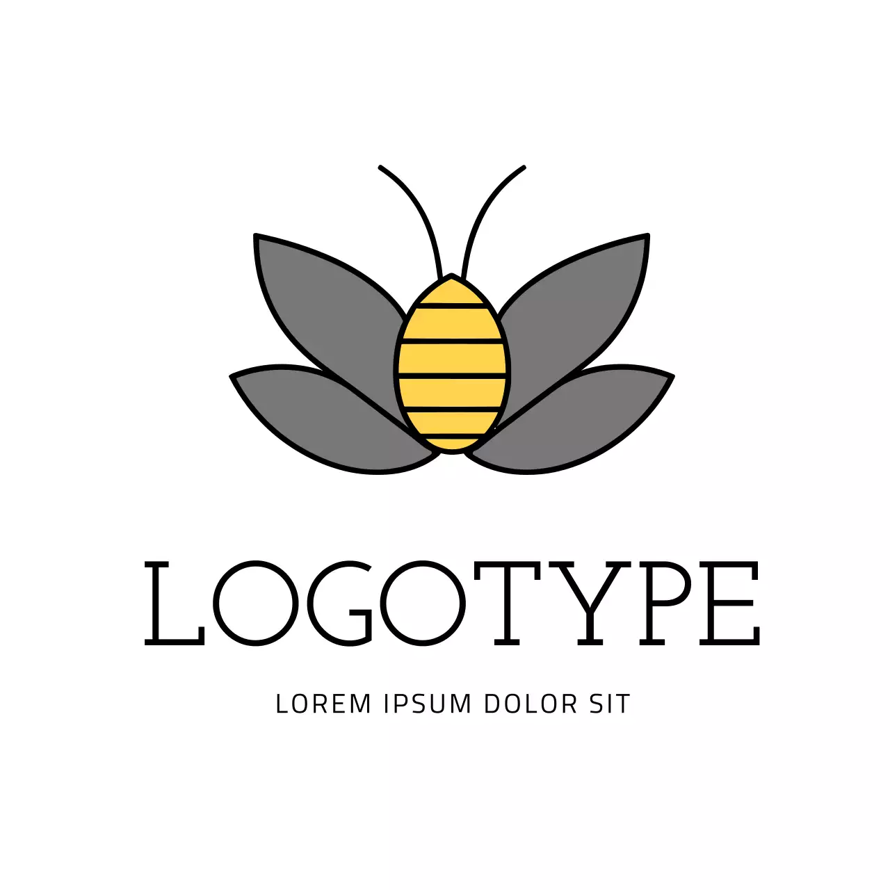 Yellow Minimal Design Logo
