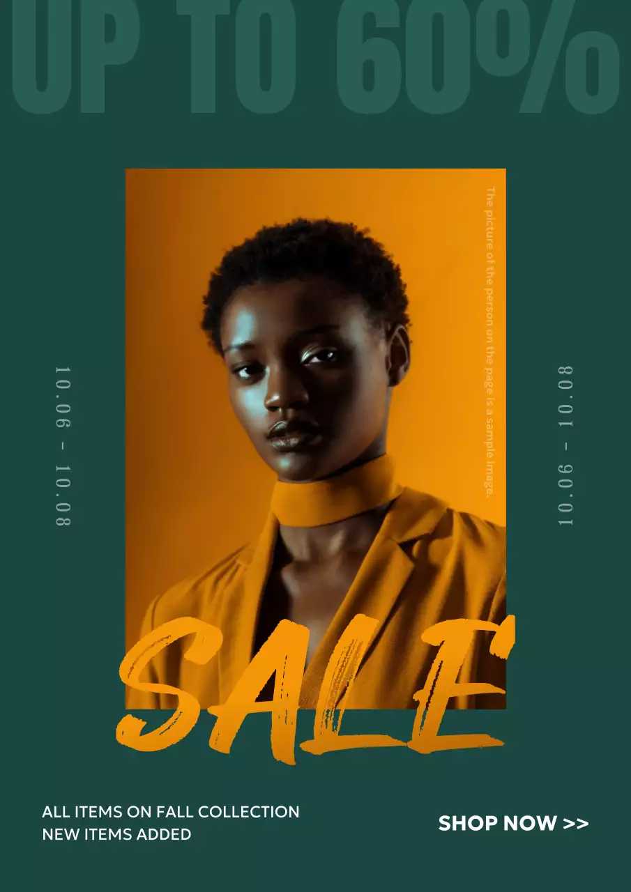 Mustard Modern Fall Sale Promotion Poster