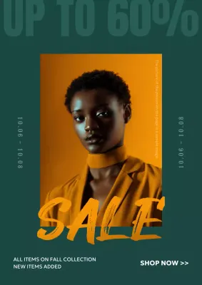 Mustard Modern Fall Sale Promotion Poster