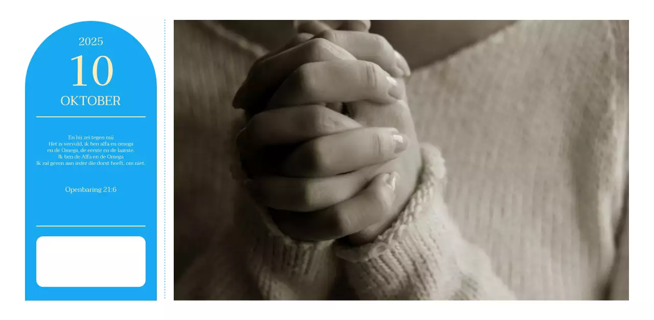 Blauw modern concept kerkkalender