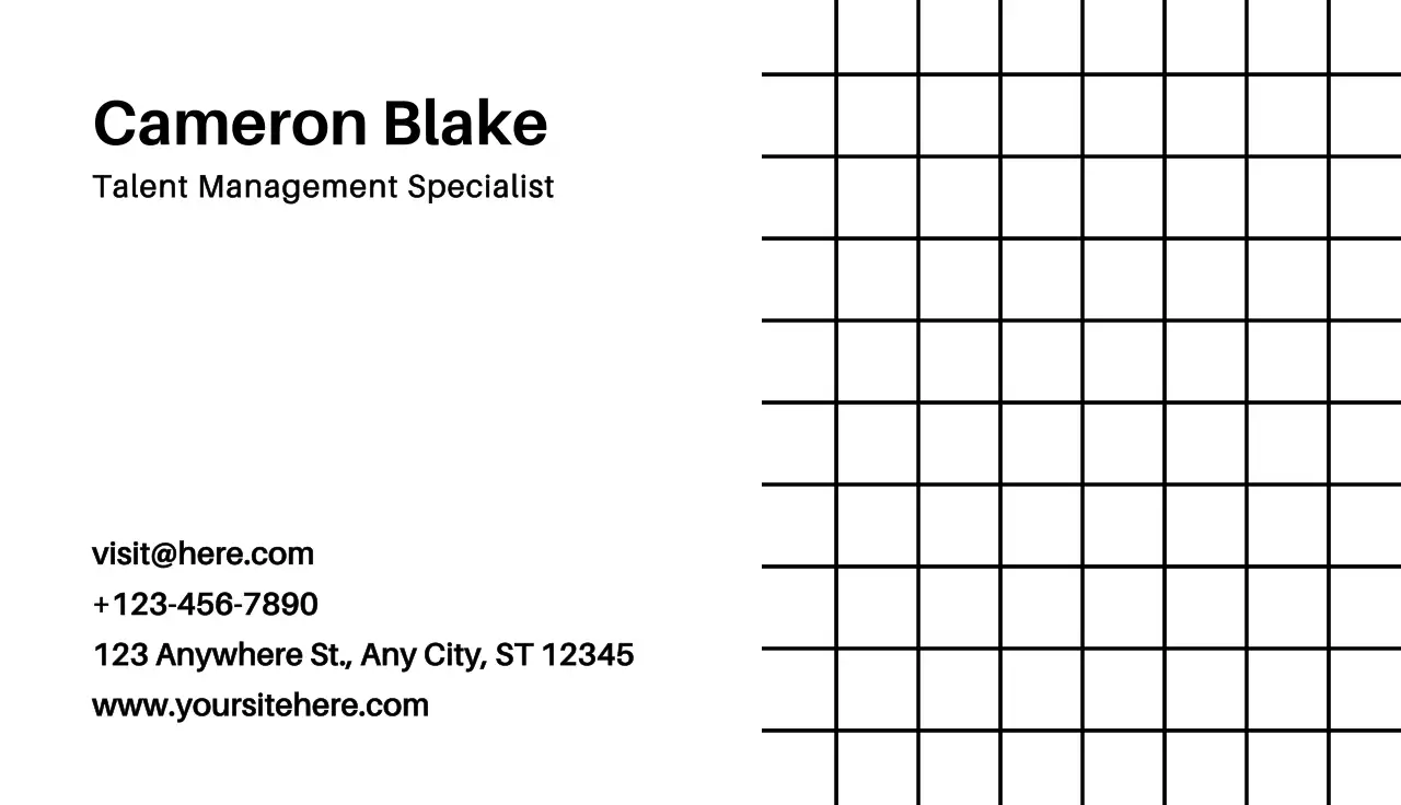 Black Minimal Business Card