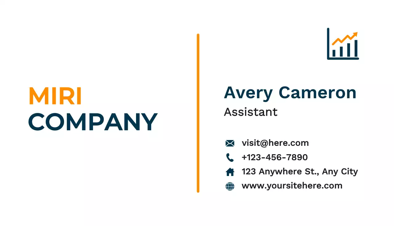 Orange Modern Business Card