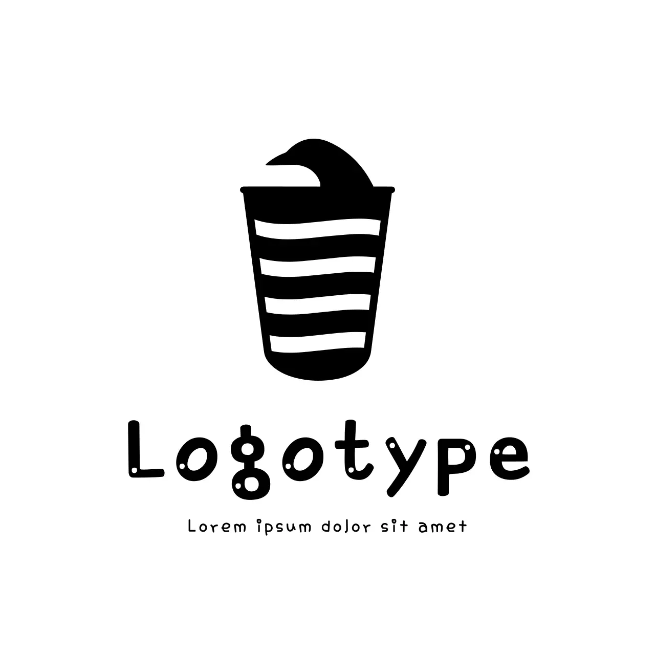 Black Minimal Design Logo