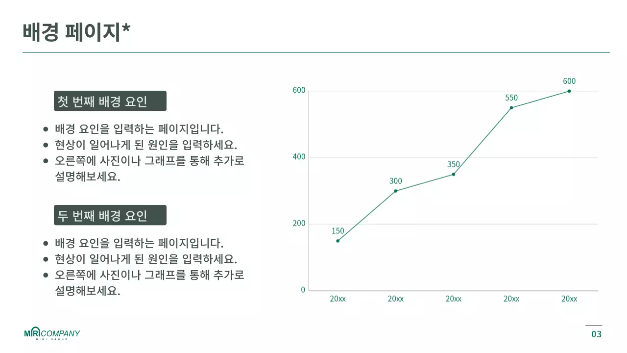 흰색 심플 사업 보고서 설명