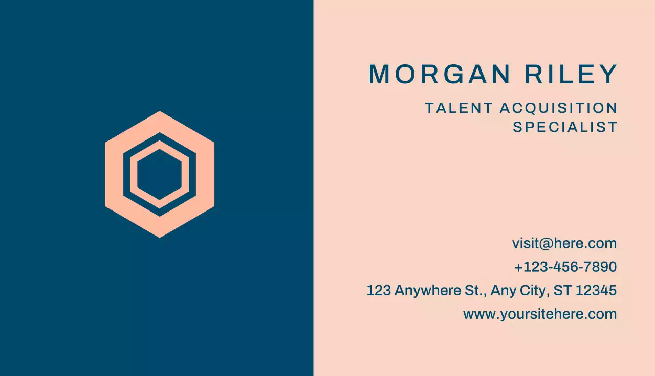 Navy Minimal Business Card