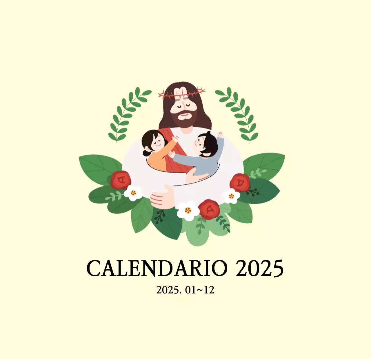 Colores cálidosIglesias con simpáticas ilustraciones