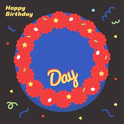 검정의 아기자기한 케이크 메모지