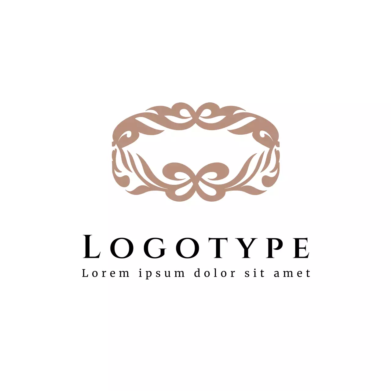 Beige Elegant Design Logo