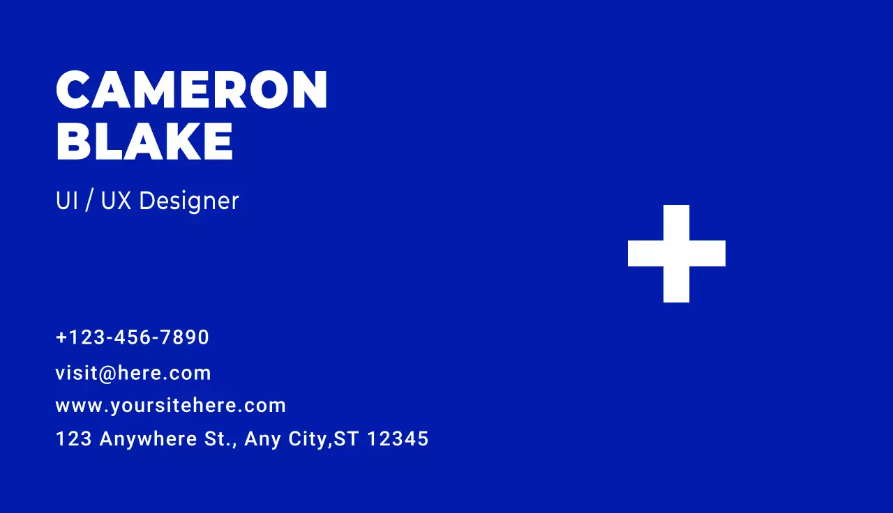 Blue Minimal Business Card