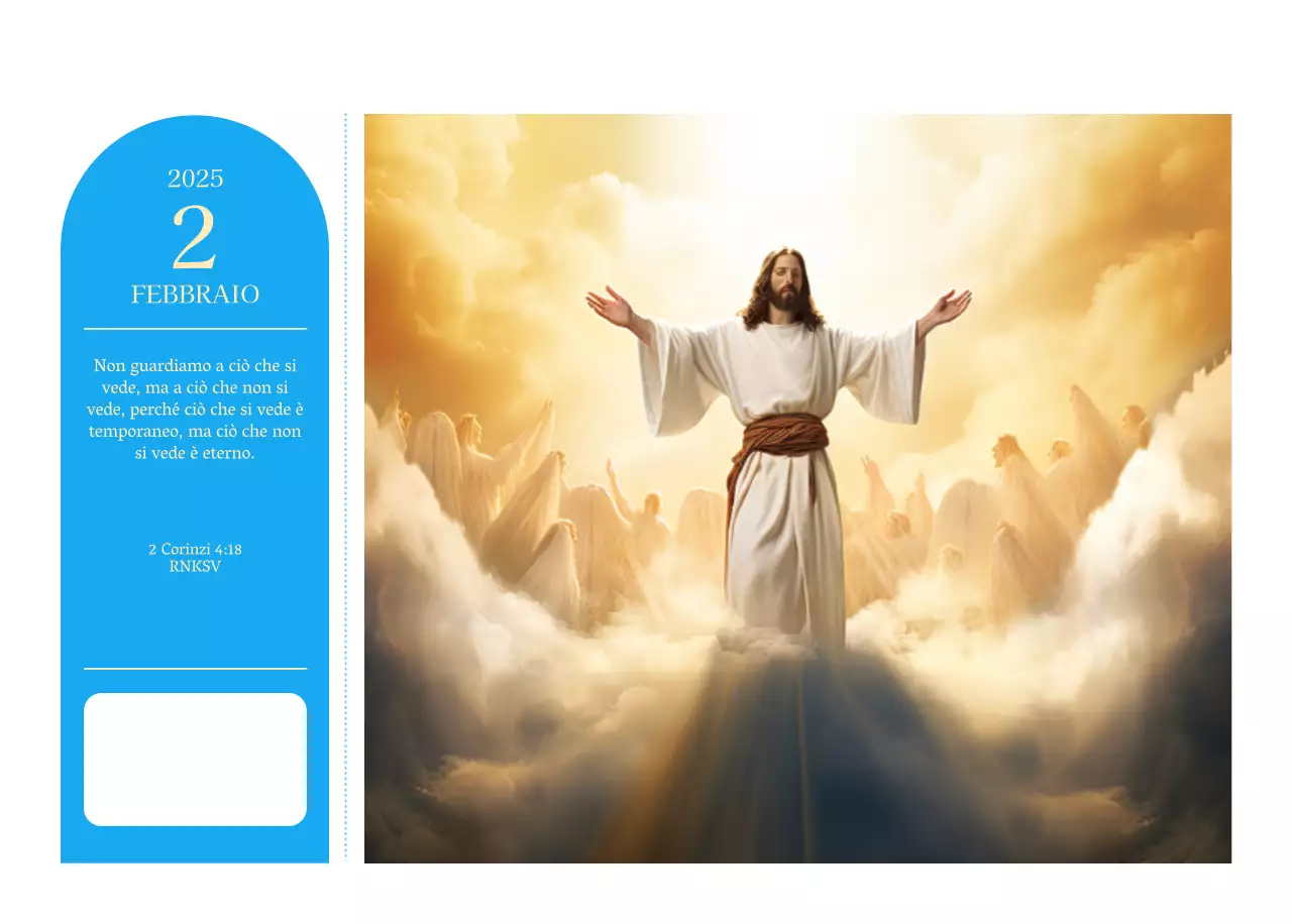 Calendario ecclesiastico blu di concezione moderna