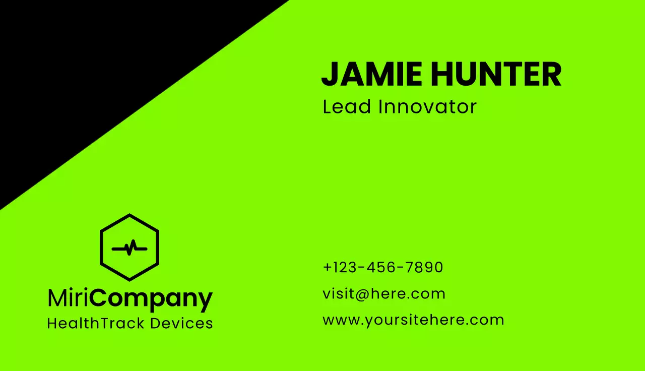 Neon Minimal Business Card